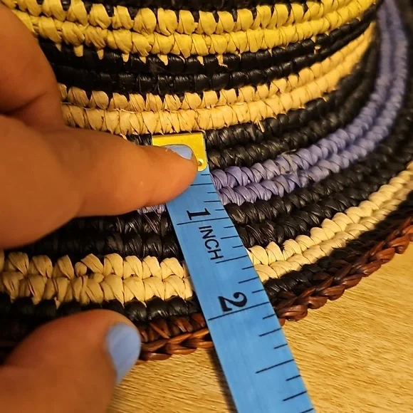 Greenpacha Handwoven Multicolor Boho Bucket Sun Hat Size Medium - Picture 10 of 12